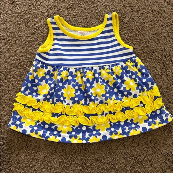 Swiggles Blue and Yellow Floral Tank Top - Picture 1 of 2